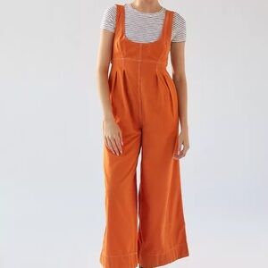 UO Urban Outfitters Shane Corduroy Wide-Leg Overalls - XS